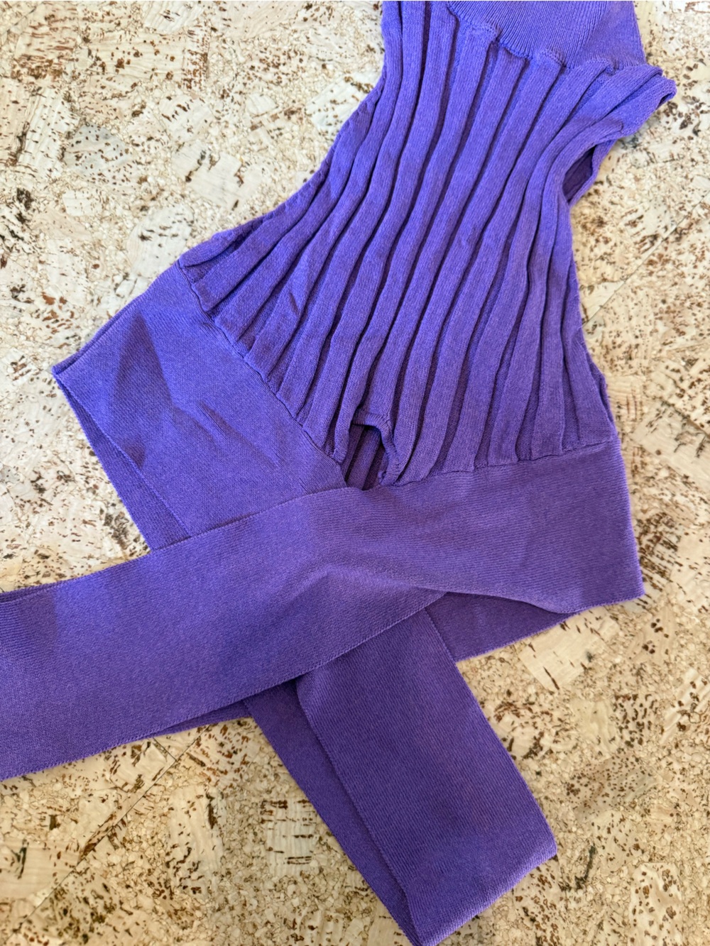 Zara Purple Ribbed Knit Kids One-Piece Bodysuit - Picture 2 of 4